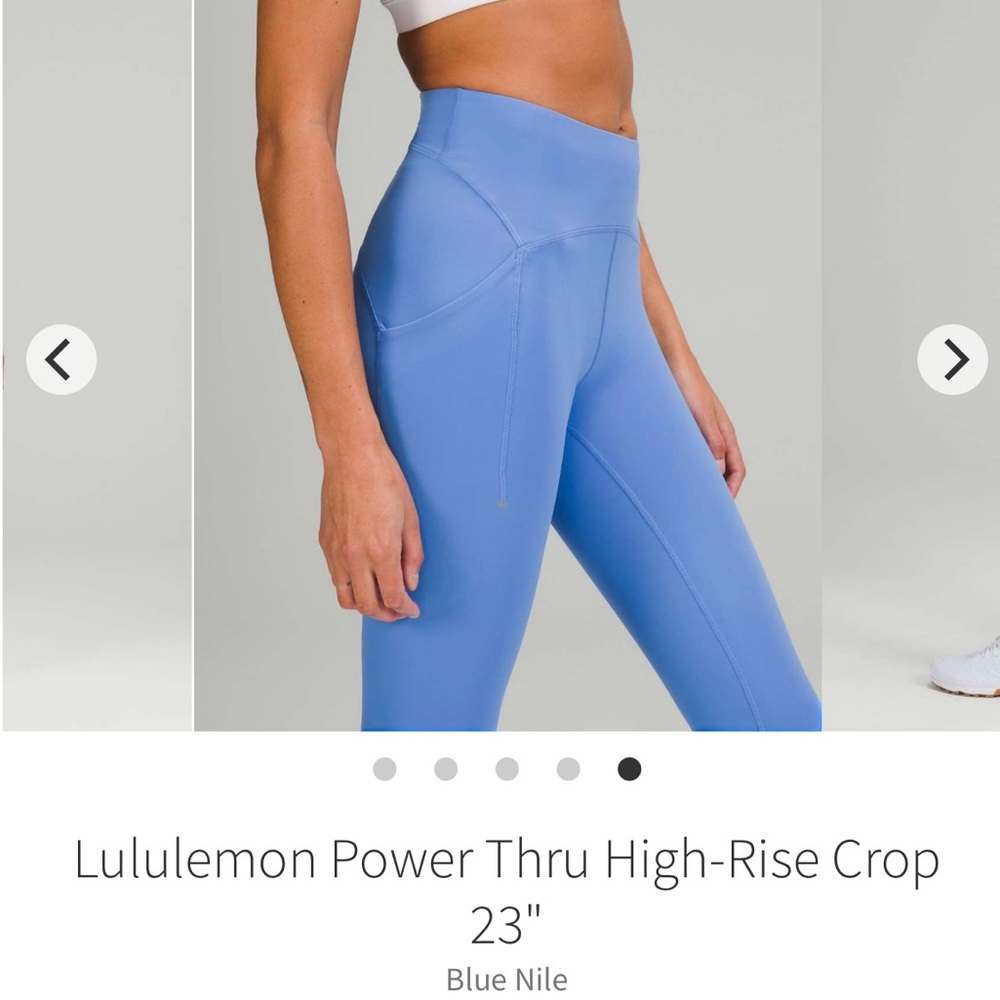 Lululemon Power Thru High-Rise Crop 23” - Picture 7 of 9